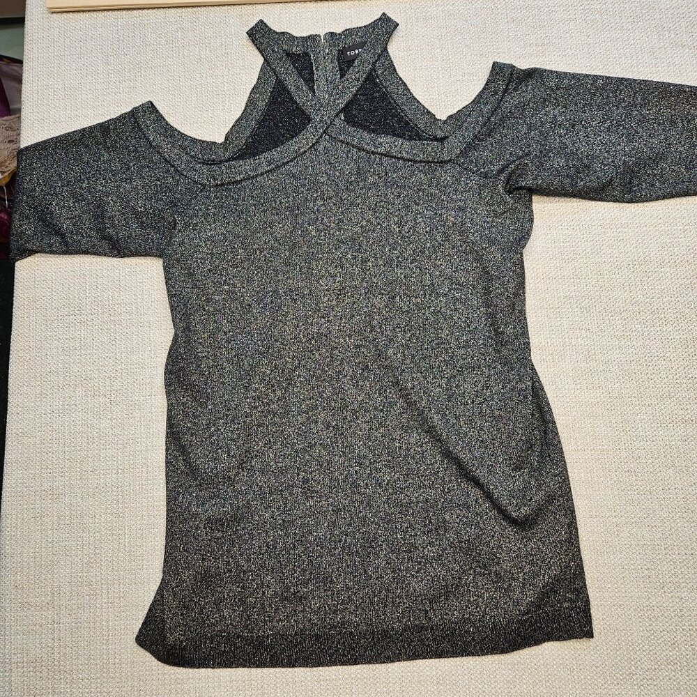 Women's Torrid Knit Cross-Neck Long Sleeve off the shoulder Top Size 2 - Picture 9 of 16